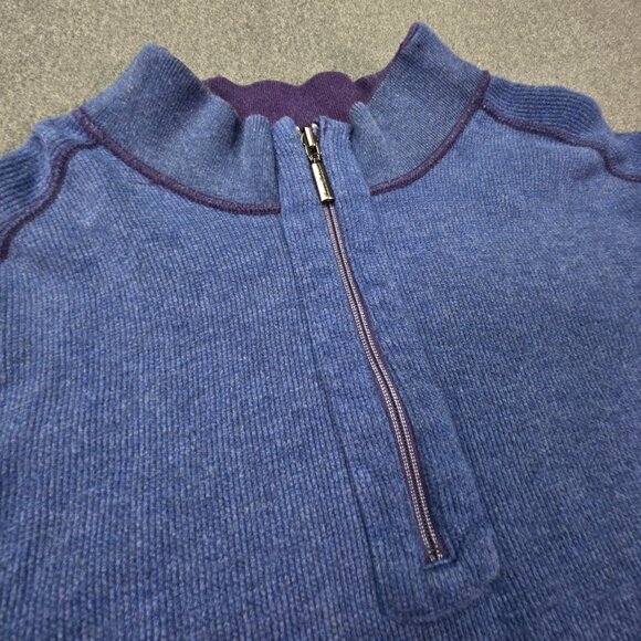 Tommy Bahama Mens 1/4 Zip Reversible Sweatshirt Size XXL, 2XL Tencel - Picture 2 of 12